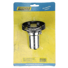 Seachoice Deck Mount Gas Fill Plate w/ Plastic Cap, Chrome-Plated Zinc, Includes Ground Screw and Cap Tether Strap Default Title -Modern Boat Sales & Service