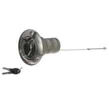 Seachoice 32051 Deck Mount Gas Fill Plate w/ Locking Cap, Cast 316 Stainless Steel, Includes 2 Keys -Modern Boat Sales & Service