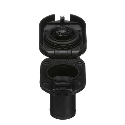 Seachoice 32061 Deck Mount Gas Fill Plate w/ Vent, Hinged Flip-Top, Molded Black Plastic -Modern Boat Sales & Service
