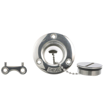 Seachoice Corrosion-Resistant Cast 316 Stainless Steel Deck Fill, Diesel Fill w/ Cap Default Title -Modern Boat Sales & Service