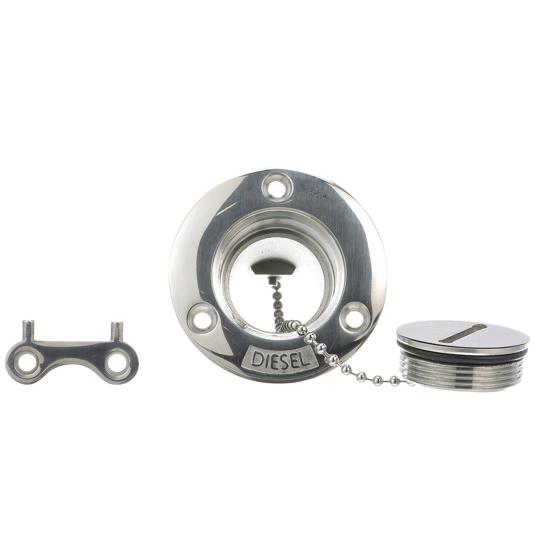 Seachoice Corrosion-Resistant Cast 316 Stainless Steel Deck Fill, Diesel Fill w/ Cap Default Title -Modern Boat Sales & Service