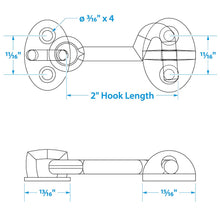Seachoice Chrome-Plated Cast Brass 2 in. Marine Cabin Door Hook w/ #6 Fastener Default Title -Modern Boat Sales & Service