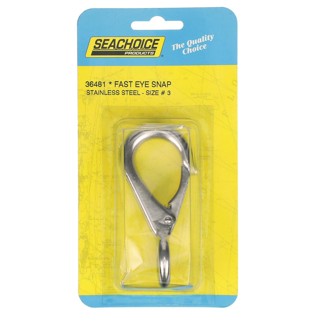 Seachoice Fast Eye Snap, Cast Stainless Steel, Size #3, 3-7/8 in. Long, 15/16 in. ID Eye Default Title -Modern Boat Sales & Service