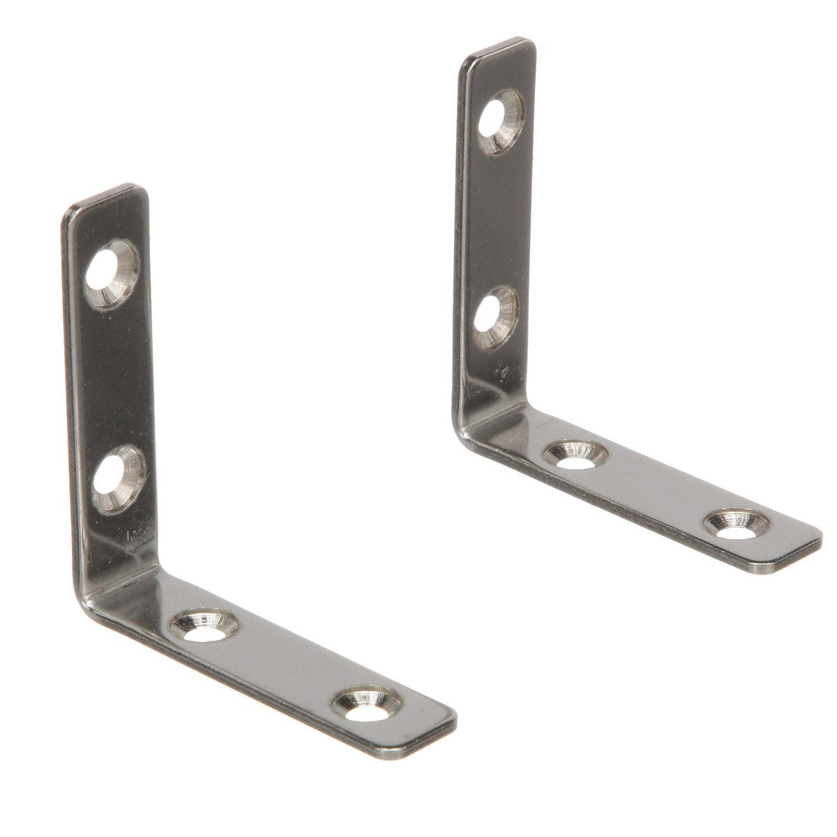 Seachoice Marine-Grade 90-Degree Angle Bracket, Polished 304 Stainless Steel, 2-3/8 in. X 1/2 in., Pack of 2 -Modern Boat Sales & Service