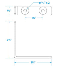 Seachoice Marine-Grade 90-Degree Angle Bracket, Polished 304 Stainless Steel, 2-3/8 in. X 1/2 in., Pack of 2 Default Title -Modern Boat Sales & Service