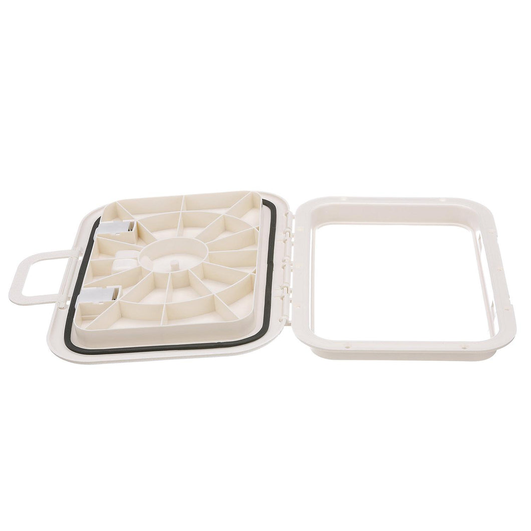 Seachoice White Offshore Hinged Low-Profile Hatch, 10 In. X 20 In. Default Title -Modern Boat Sales & Service
