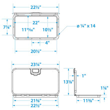 Seachoice White Offshore Hinged Low-Profile Hatch, 10 In. X 20 In. -Modern Boat Sales & Service