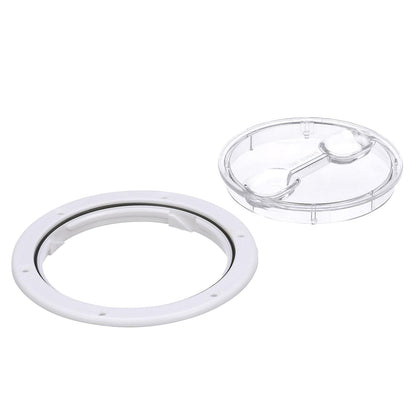 Seachoice 39401 Twist 'N' Lock Deck Plate, White w/ Clear Insert, Up to 6-1/2 In. Diameter Default Title -Modern Boat Sales & Service