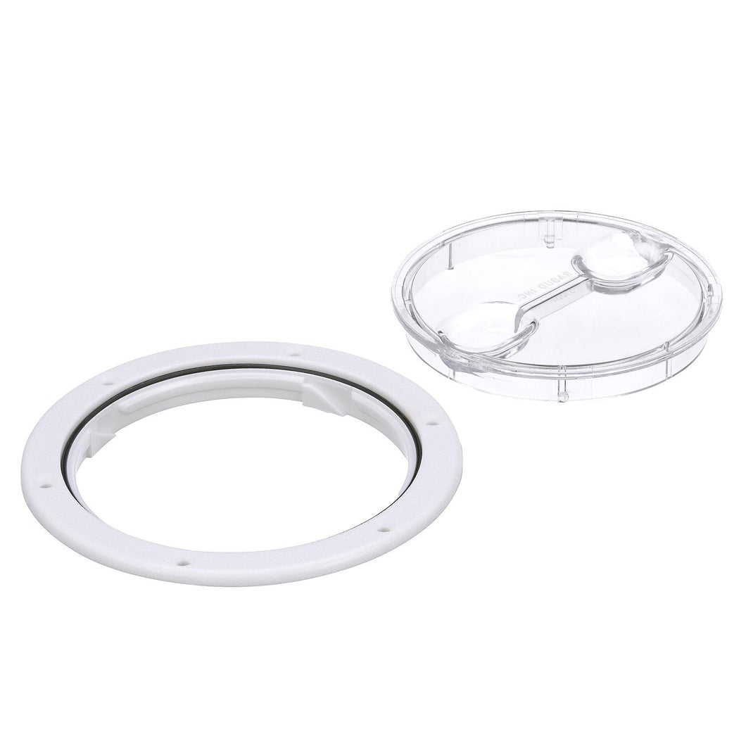 Seachoice 39401 Twist 'N' Lock Deck Plate, White w/ Clear Insert, Up to 6-1/2 In. Diameter Default Title -Modern Boat Sales & Service