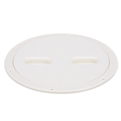 Seachoice 39421 Twist 'N' Lock Deck Plate, White Base and Lid, Up to 8-1/2 in. Diameter -Modern Boat Sales & Service
