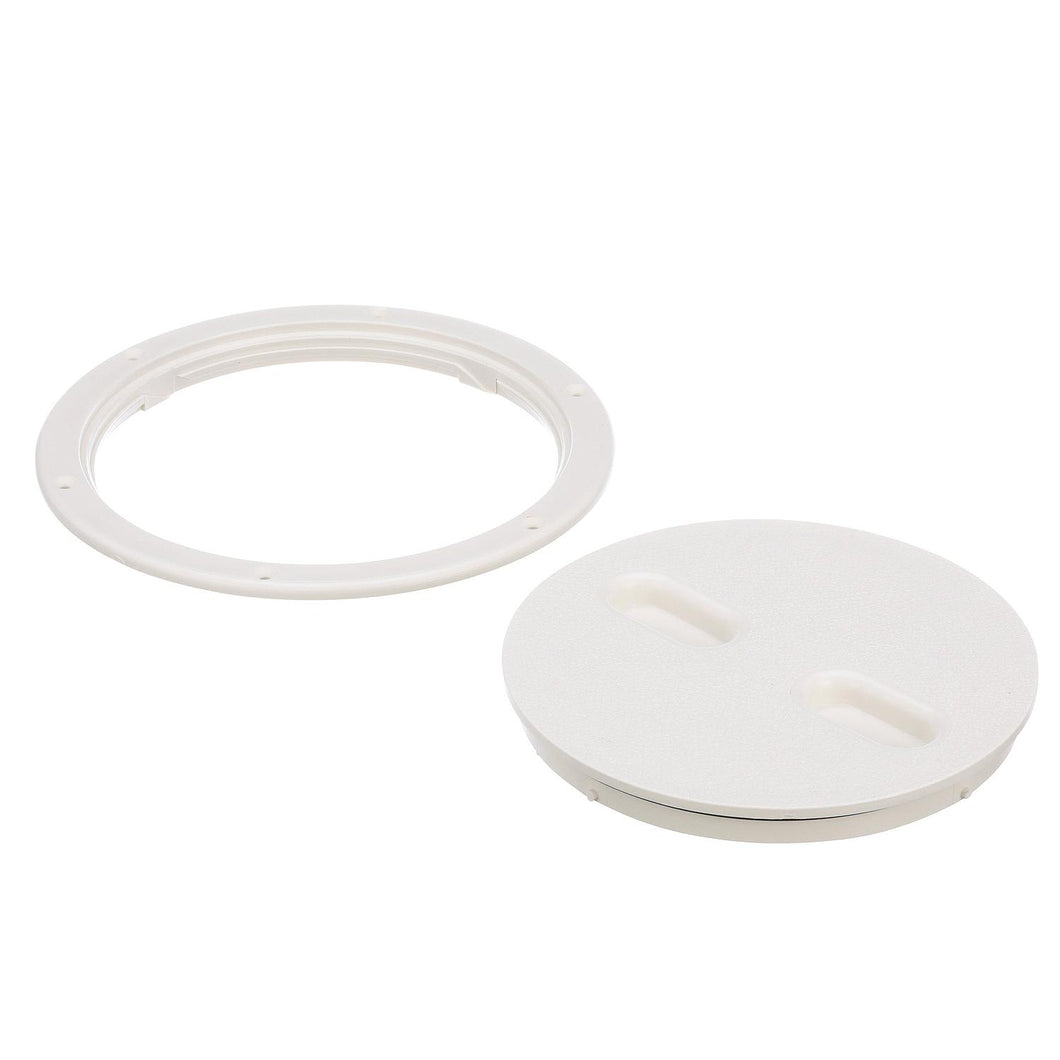 Seachoice 39421 Twist 'N' Lock Deck Plate, White Base and Lid, Up to 8-1/2 in. Diameter Default Title -Modern Boat Sales & Service