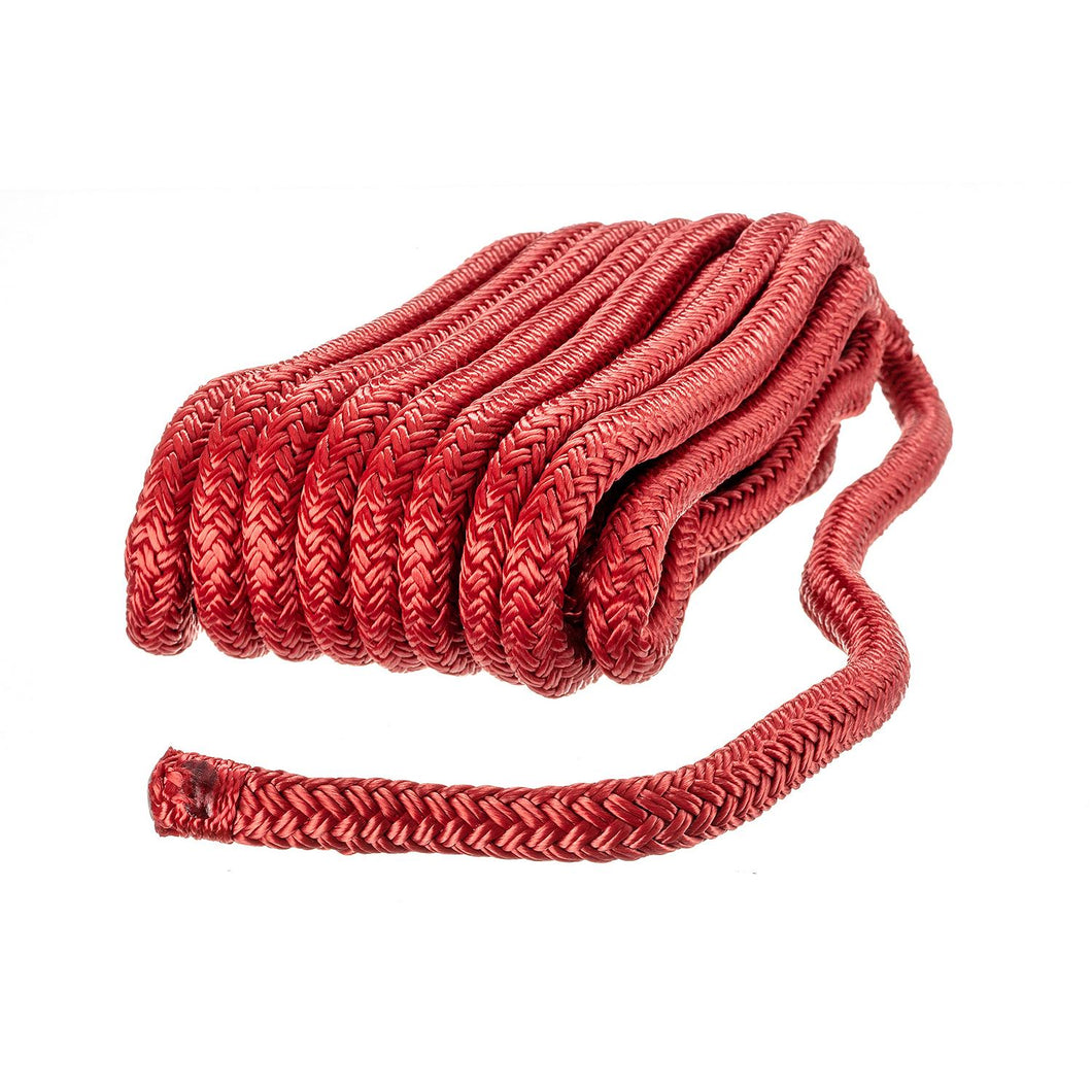 Seachoice Double-Braid Nylon Dock Line w/ Eye Splice, Pre-Shrunk, Heat Stabilized, 3/8 In. X 20 Ft., Red Default Title -Modern Boat Sales & Service