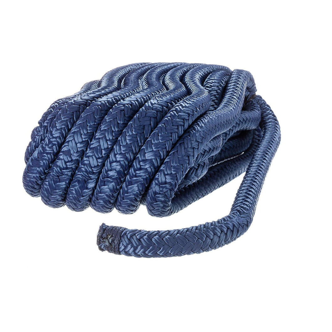 Seachoice 39871 Double-Braid Nylon Dock Line w/ Eye Splice, Pre-Shrunk, Heat Stabilized, 1/2 In. X 25 Ft., Navy Blue Default Title -Modern Boat Sales & Service