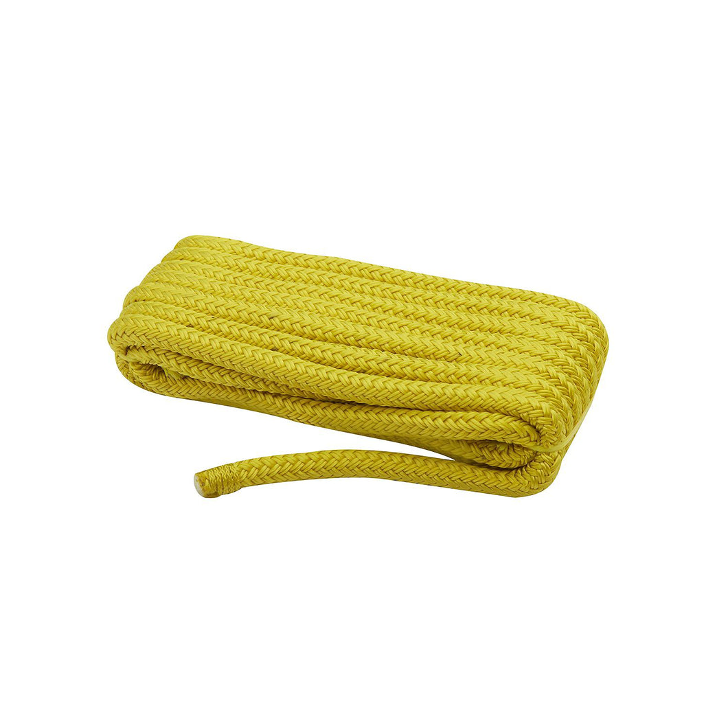 Seachoice Double-Braid Nylon Dock Line w/ Eye Splice, Pre-Shrunk, Heat Stabilized, 3/8 In. X 15 Ft., Yellow Default Title -Modern Boat Sales & Service