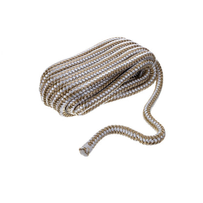 Seachoice Double-Braid Nylon Dock Line w/ Eye Splice, Pre-Shrunk, Heat Stabilized, 1/2 In. X 25 Ft., Gold White Default Title -Modern Boat Sales & Service