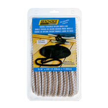 Seachoice Double-Braid Nylon Dock Line w/ Eye Splice, Pre-Shrunk, Heat Stabilized, 5/8 In. X 25 Ft., Gold White -Modern Boat Sales & Service