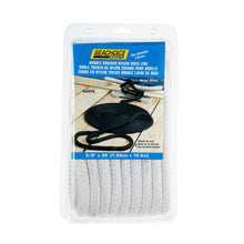 Seachoice Double Braid Nylon Dock Line, White, 5/8 in. X 35 Ft., 15 in. Eye Splice, Pre-Shrunk, Heat Stabilized -Modern Boat Sales & Service