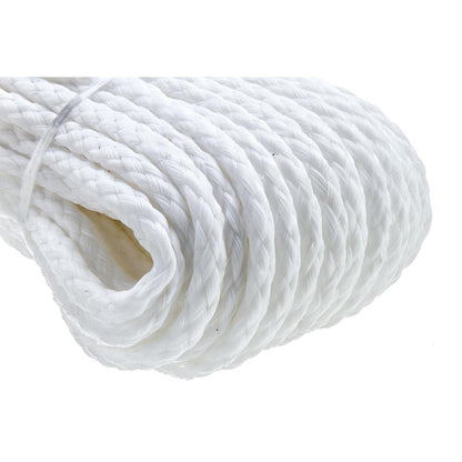 Seachoice Anchor Line Rope, Hollow Braid, Polypropylene, White, Spring Hook, 1/4 In. X 50 Ft. Default Title -Modern Boat Sales & Service