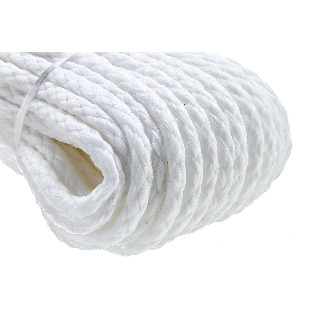Seachoice Anchor Line Rope, Hollow Braid, Polypropylene, White, Spring Hook, 1/4 In. X 50 Ft. Default Title -Modern Boat Sales & Service