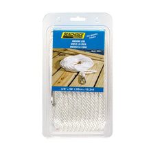 Seachoice Anchor Line Rope, Braided Nylon, White, Spring Hook, 3/16 In. X 100 Ft. Default Title -Modern Boat Sales & Service