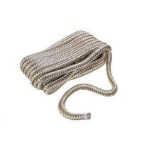 Seachoice Double-Braid Nylon Dock Line w/ Eye Splice, Pre-Shrunk, Heat Stabilized, 1/2 In. X 20 Ft., Gold White -Modern Boat Sales & Service
