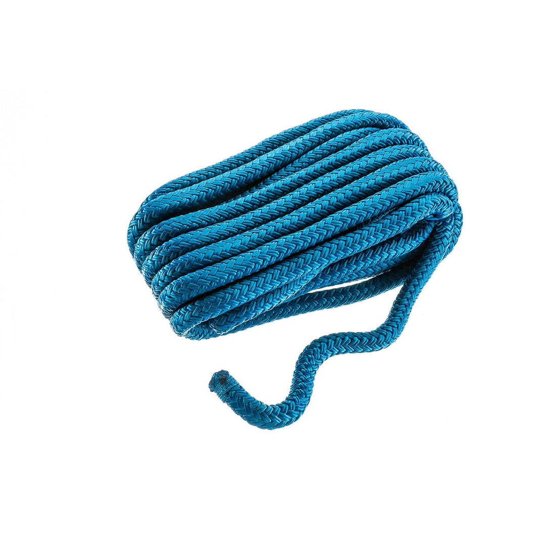 Seachoice Double-Braid Nylon Dock Line w/ Eye Splice, Pre-Shrunk, Heat Stabilized, 1/2 In. X 25 Ft., Blue Default Title -Modern Boat Sales & Service