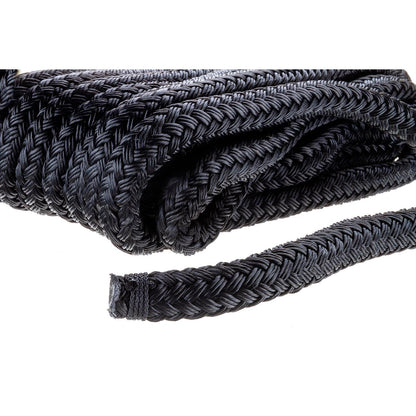 Seachoice Double-Braid Nylon Dock Line w/ Eye Splice, Pre-Shrunk, Heat Stabilized, 5/8 In. X 25 Ft., Black Default Title -Modern Boat Sales & Service