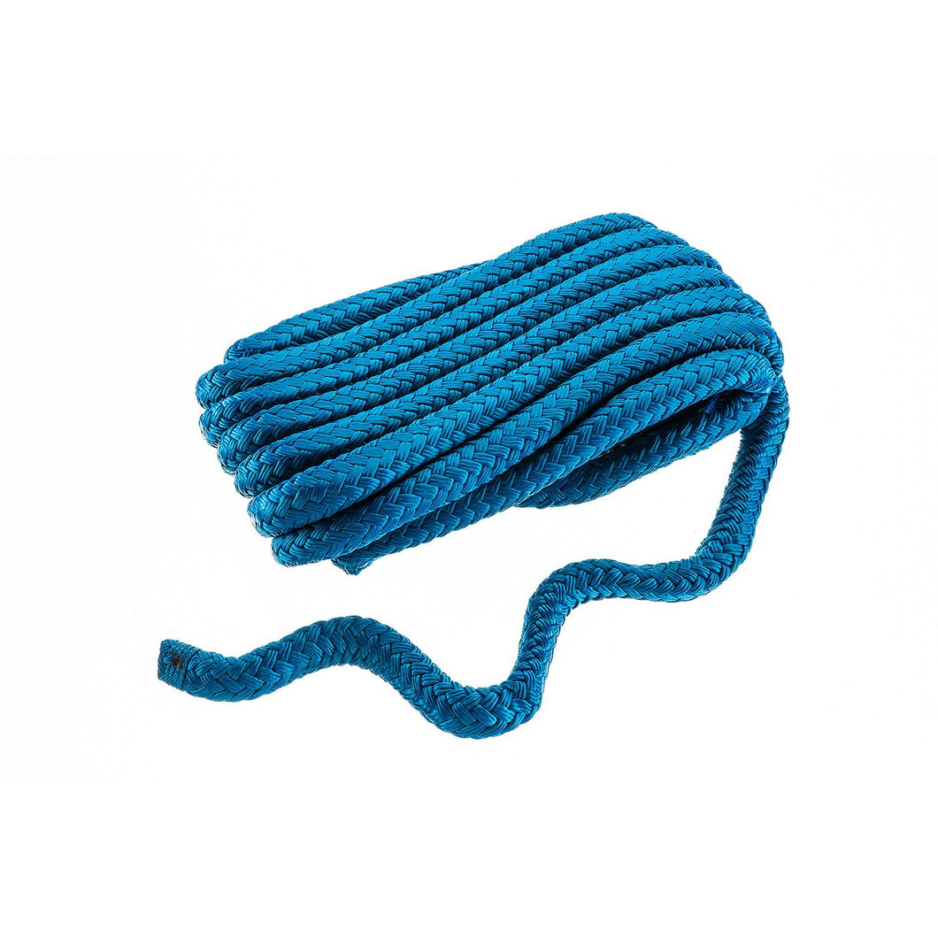 Seachoice Double-Braid Nylon Dock Line w/ Eye Splice, Pre-Shrunk, Heat Stabilized, 5/8 In. X 20 Ft., Blue Default Title -Modern Boat Sales & Service