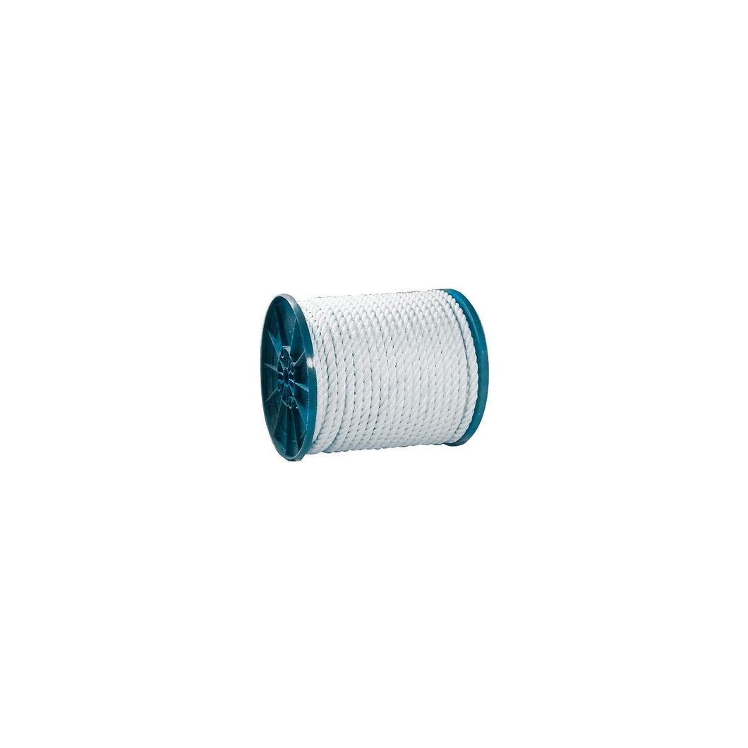 Twisted Nylon Rope, White, 1/4