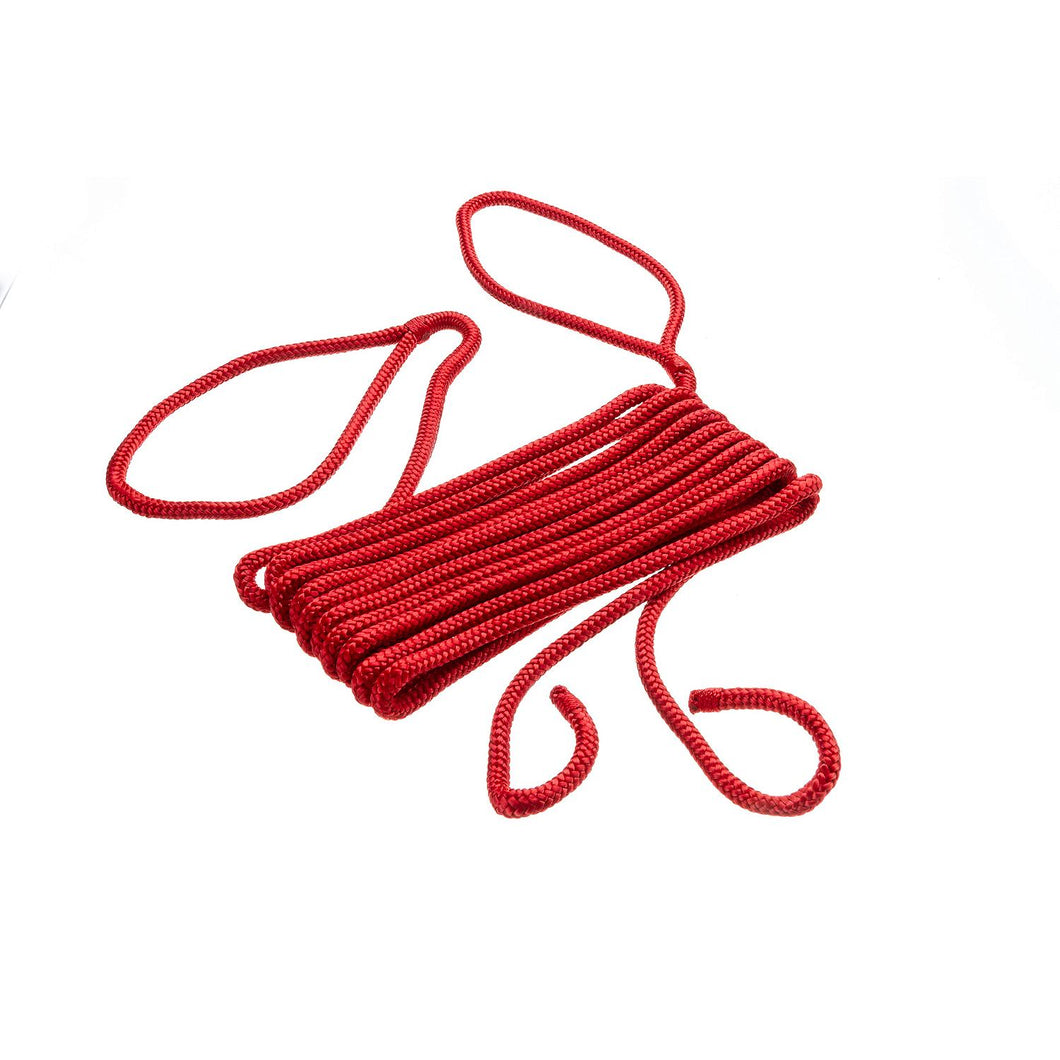 Seachoice Double-Braid Nylon Fender Line, 1/4 In. X 6 Ft., Red Default Title -Modern Boat Sales & Service