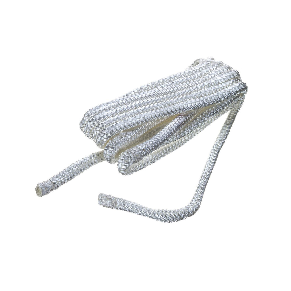 Seachoice Double-Braid Nylon Fender Line, 3/8 In. X 6 Ft., White Default Title -Modern Boat Sales & Service