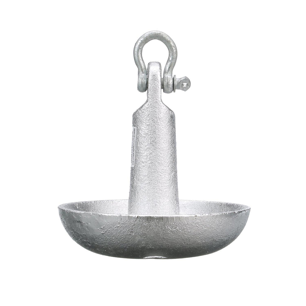 Seachoice Mushroom Anchor, Cast Iron, Aluminum-Painted, Silver, 10 Lbs., Boats Up to 12 Ft. Long Default Title -Modern Boat Sales & Service