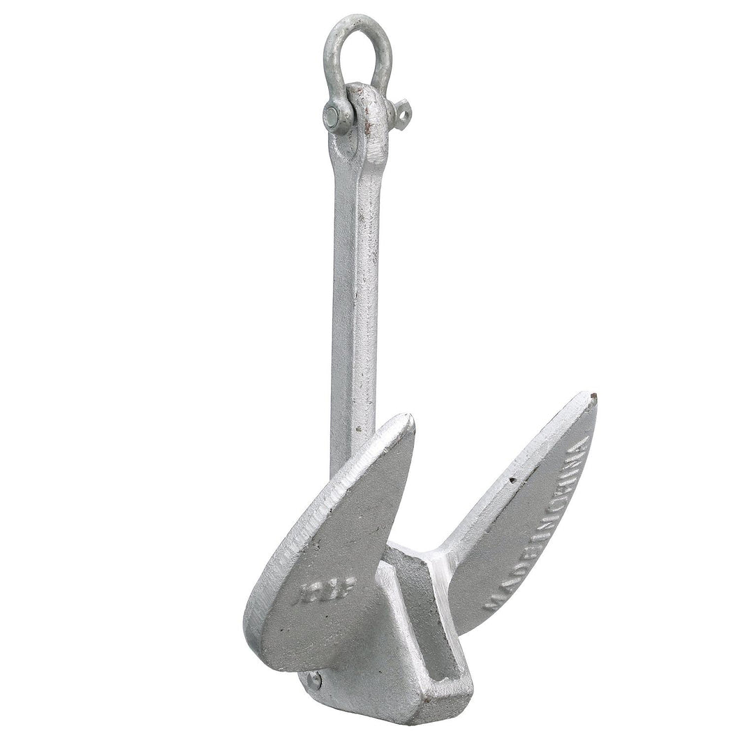 Seachoice Navy Anchor, Aluminum Plated Cast Iron, Silver, 10 Lbs. Default Title -Modern Boat Sales & Service