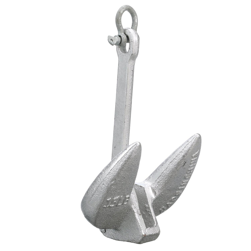 Seachoice Navy Anchor, Aluminum Plated Cast Iron, Silver, 15 Lbs. Default Title -Modern Boat Sales & Service