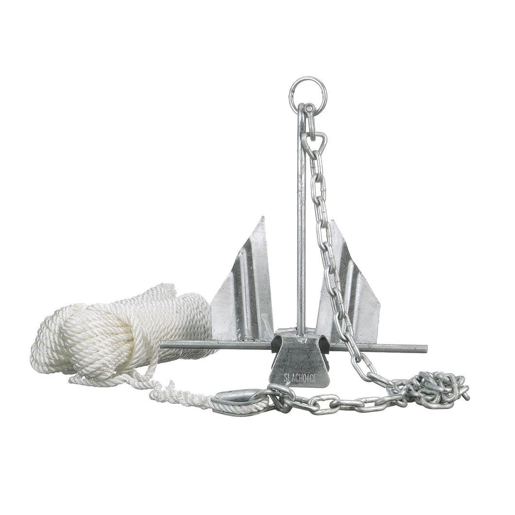 Seachoice Utility Anchor Kit, Hot-Dipped Galvanized Steel, Includes Lead Chain, Shackles, 150-Ft. Anchor Line, for Boats 20-24 Ft. Default Title -Modern Boat Sales & Service
