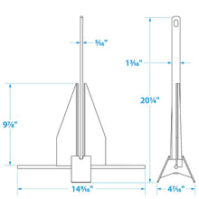 Seachoice Deluxe Anchor 4S Standard, Galvanized Steel -Modern Boat Sales & Service