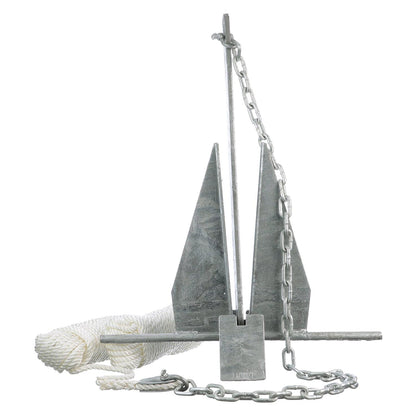 Seachoice Deluxe Anchor Kit, Hot-Dipped Galvanized Steel, Includes Lead Chain, Shackles, 150-Ft. Anchor Line, for Boats 25-30 Ft. -Modern Boat Sales & Service