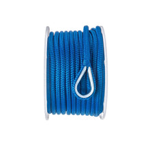 Seachoice Boat Anchor Rope, Double-Braid, Nylon, Achor Line, 3/8 in. X 100 Ft., Blue -Modern Boat Sales & Service
