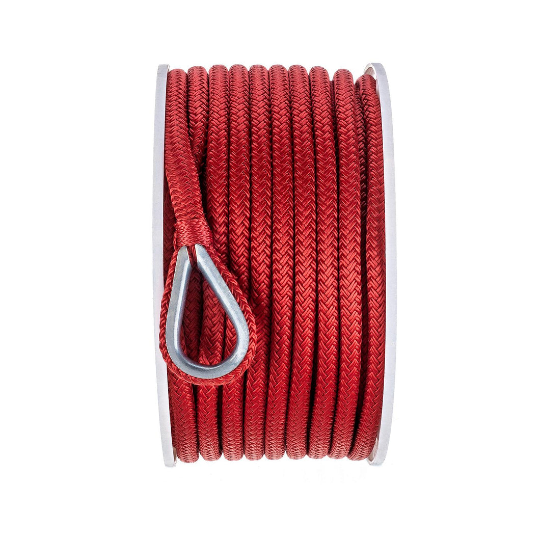 Seachoice 42171 Boat Anchor Rope, Double-Braid, Nylon, Achor Line, 3/8 in. X 100 Ft., Red Default Title -Modern Boat Sales & Service