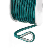 Seachoice Boat Anchor Rope, Double-Braid, Nylon, Achor Line, 3/8 in. X 100 Ft., Teal -Modern Boat Sales & Service
