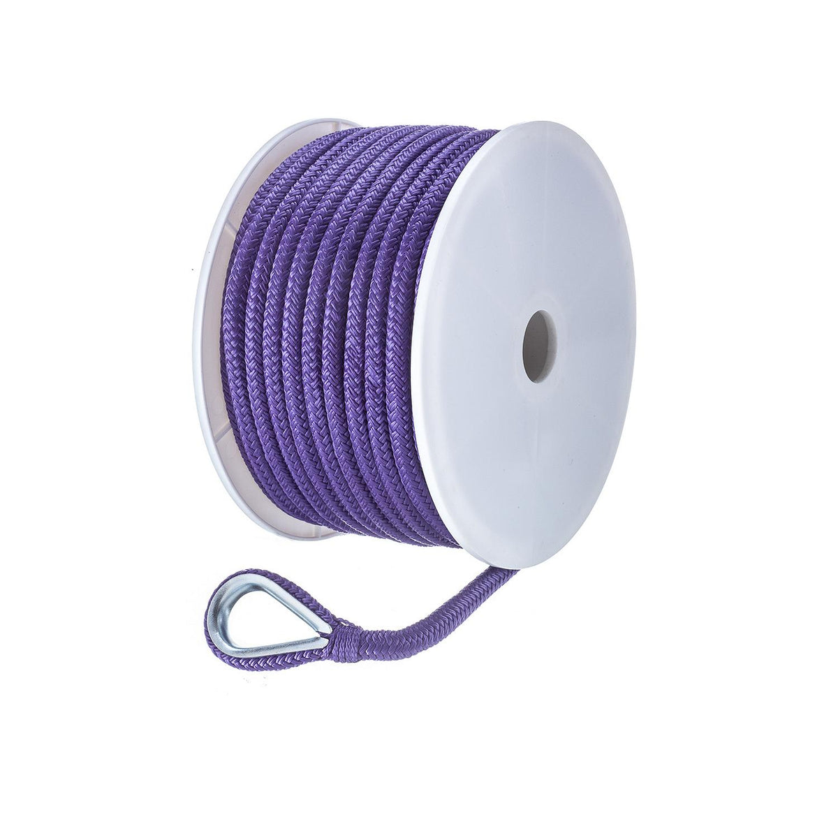 Seachoice Boat Anchor Rope, Double-Braid, Nylon, Achor Line, 3/8 in. X 100 Ft., Purple -Modern Boat Sales & Service