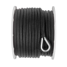 Seachoice Boat Anchor Rope, Double-Braid, Nylon, Achor Line, 1/2 in. X 150 Ft., Black -Modern Boat Sales & Service