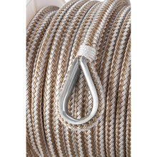Seachoice Boat Anchor Rope, Double-Braid, Nylon, Achor Line, 3/8 in. X 150 Ft., Gold/White -Modern Boat Sales & Service