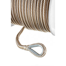 Seachoice Boat Anchor Rope, Double-Braid, Nylon, Achor Line, 1/2 in. X 200 Ft., Gold/White -Modern Boat Sales & Service