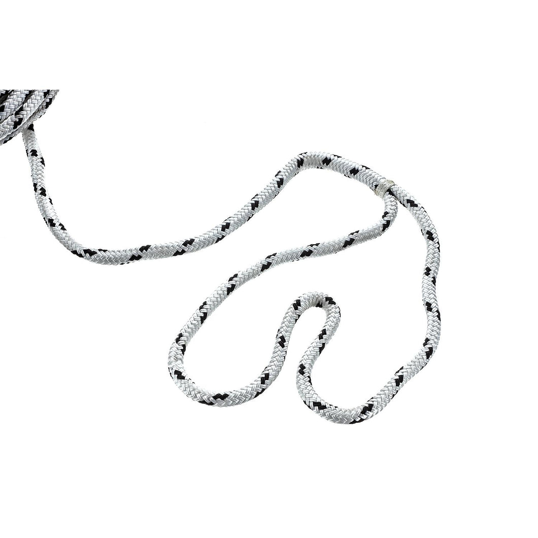 Seachoice Double Braided Dock Rope for Boating - 100% MFP Dock Line, â…œ-Inch x 15 Feet, White with Black Tracer Default Title -Modern Boat Sales & Service