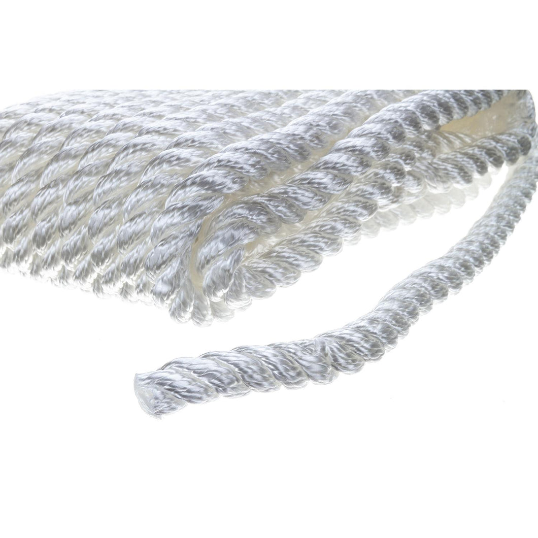 Seachoice High Quality Dock Rope for Boating - 3-Strand Twisted Nylon Dock Line, Â½-Inch x 25 Feet, White Default Title -Modern Boat Sales & Service