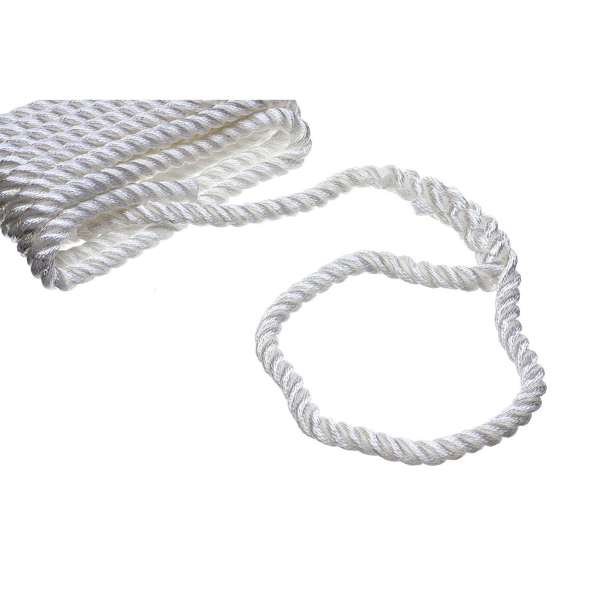Seachoice High Quality Dock Rope for Boating - 3-Strand Twisted Nylon Line, Â¾-Inch x 25 Feet, White -Modern Boat Sales & Service