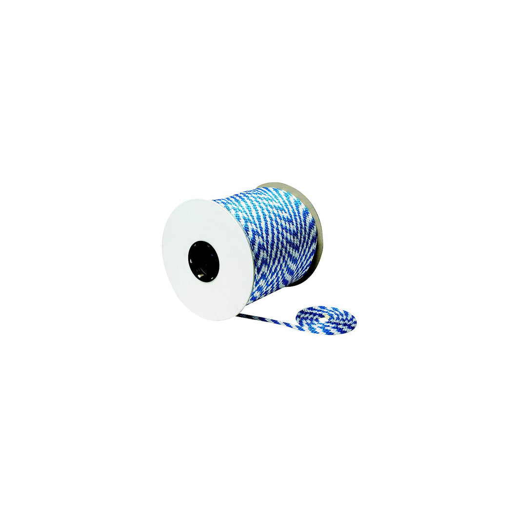 Seachoice 42780 Solid Braid 100% MFP Mulit-Purpose Rope Spool, 3/8 in x 500 ft, Blue and White -Modern Boat Sales & Service