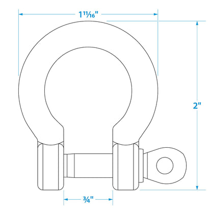 Seachoice Stainless Steel Anchor Shackle, 5/16 In. -Modern Boat Sales & Service