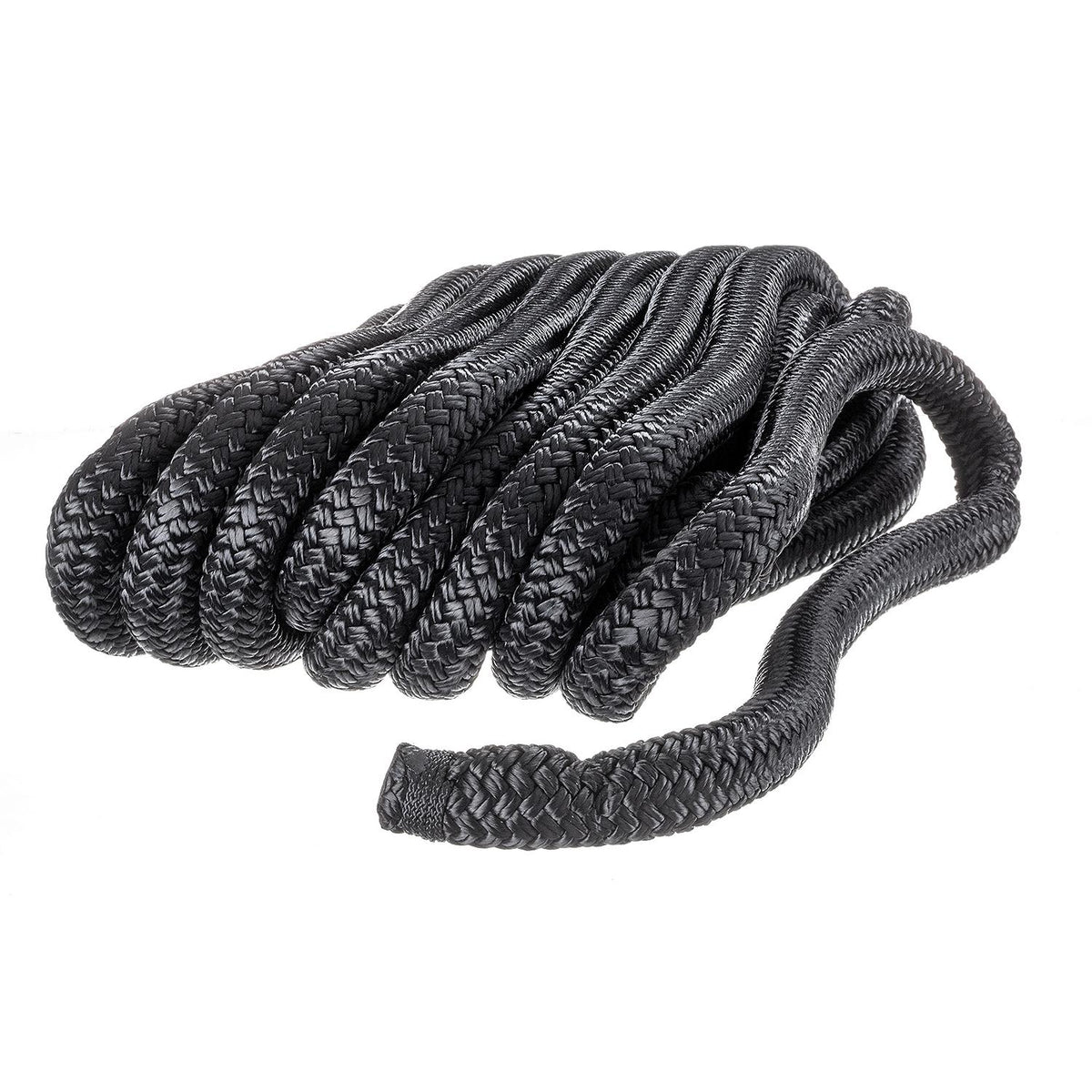 Seachoice Double-Braid Nylon Dock Line w/ Eye Splice, Pre-Shrunk, Heat Stabilized, 3/4 In. X 35 Ft., Black Default Title -Modern Boat Sales & Service